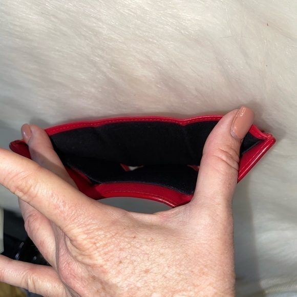 AUTHENTIC BALENCIAGA RED LEATHER PAPIER-MÂCHÉ MINI TRI-FOLD WALLET - Picture 6 of 10